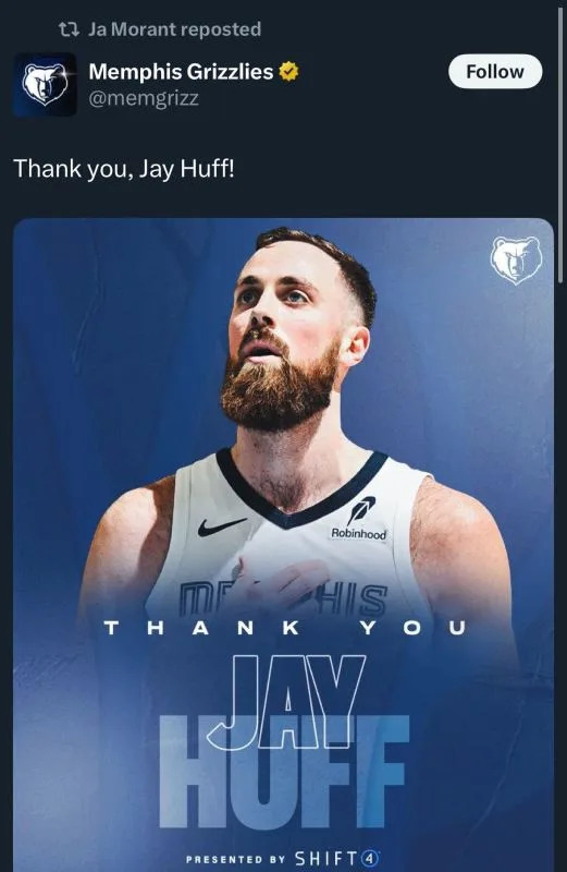 Memphis Grizzlies guard Ja Morant (12) reposts trade announcement on X.JaMorant &sol; X