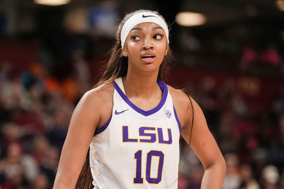 Former LSU Lady Tigers forward Angel Reese (10).Jim Dedmon-Imagn Images
