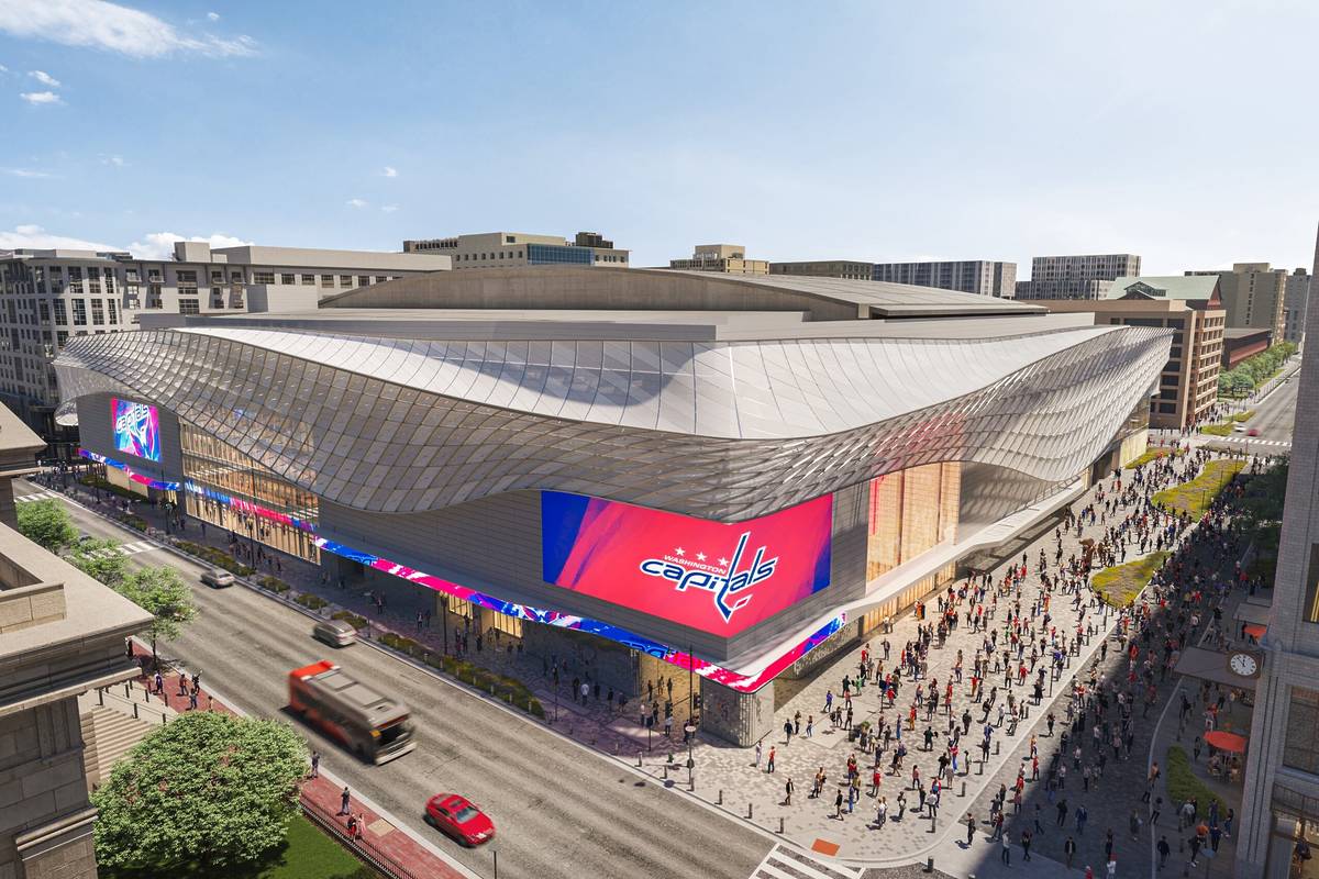 new exterior design rendering for Capital One Arena