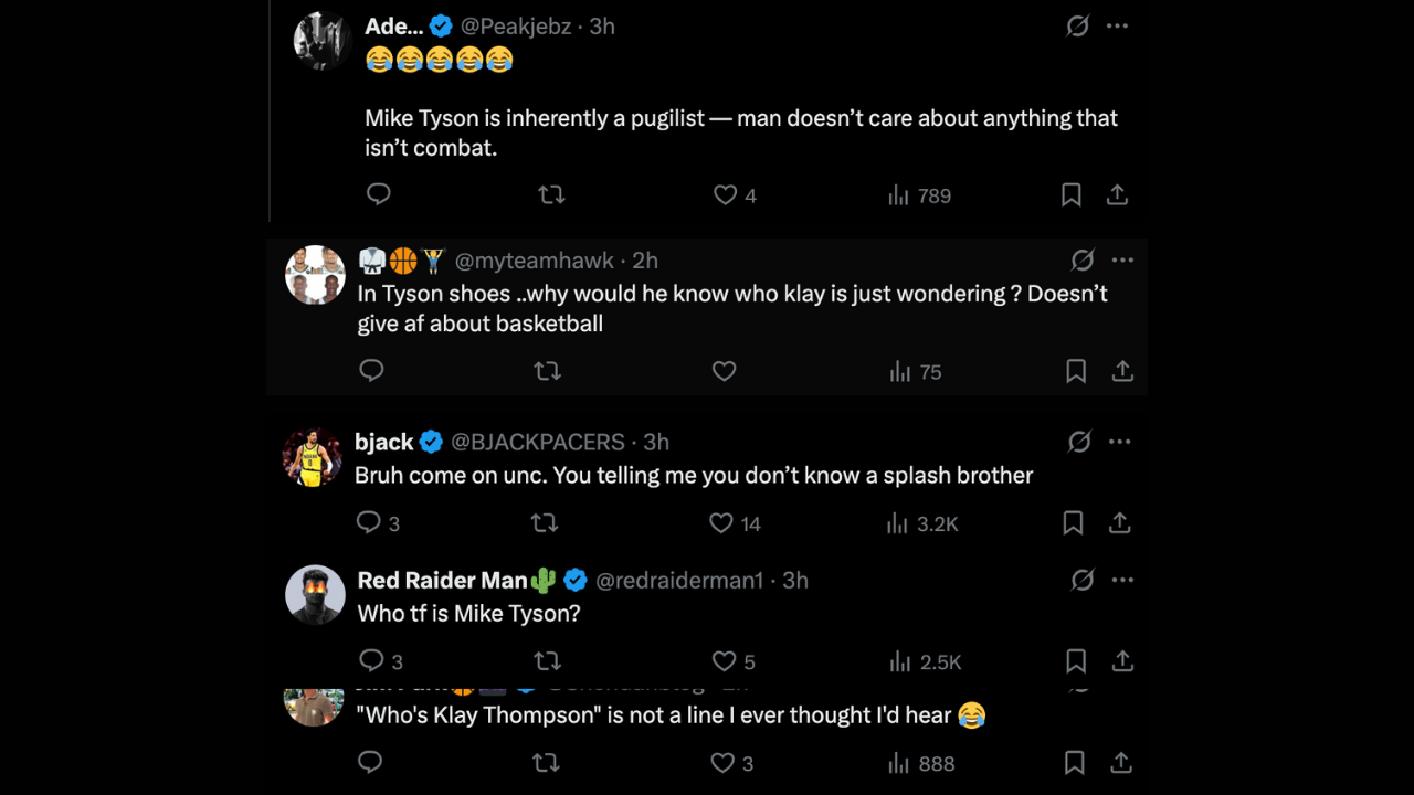 Image via NBACentral/X (Screengrab) Fans react to Mike Tyson's comment