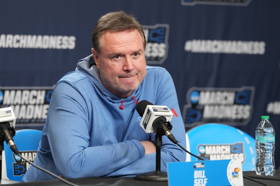 Bill Self, Kansas Jayhawks head coach, at a press conference.