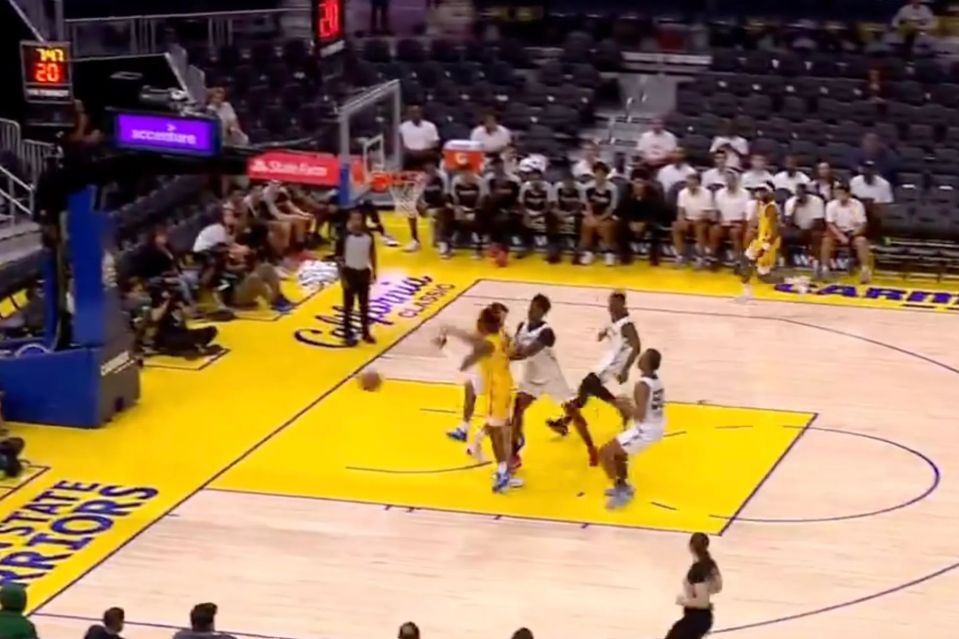 An image collage containing 1 images, Image 1 shows Screenshot of a basketball game in progress