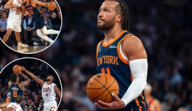 Knicks blow 13-point lead, survive Jalen Brunson injury scare in loss to Cavaliers