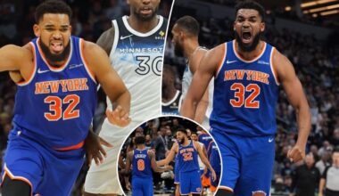 Karl-Anthony Towns leads Knicks to blowout win over Timberwolves