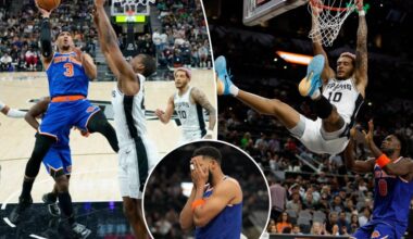 Knicks blown out by lowly Spurs as offense struggles in loss