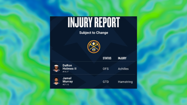 Nuggets injury report April 13 (Image via NBA) Nuggets injury report April 13