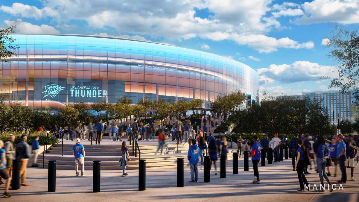 Rendering shows first look at future home of OKC Thunder