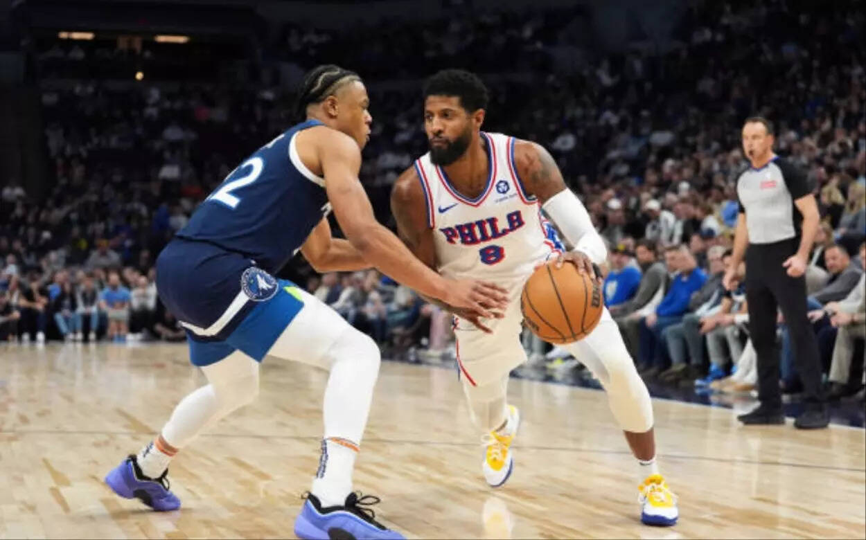 Paul George in action (Image via Getty Images) Paul George in action
