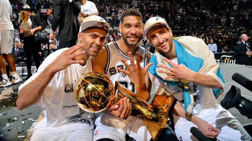 Parker won four NBA titles with Duncan and Ginóbili at the Spurs