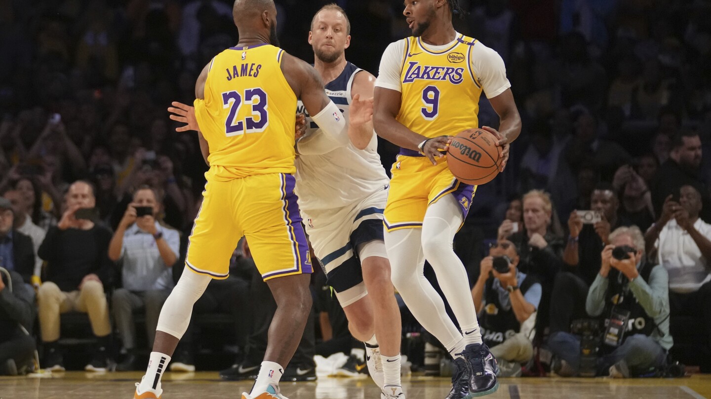 LeBron and Bronny James make NBA history by playing together in Lakers' 110-103 win over Minnesota