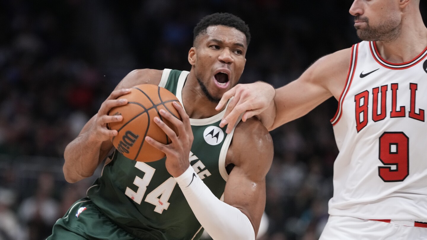 Antetokounmpo scores 41 points as Bucks beat Bulls 122-106 for 4th win in 5 games