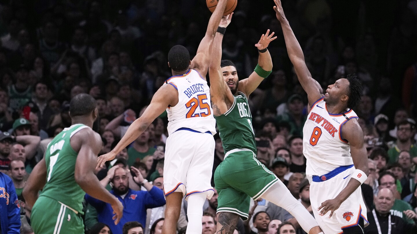 Knicks take a 2-0 lead over the Celtics after coming from 20 down again to win 91-90