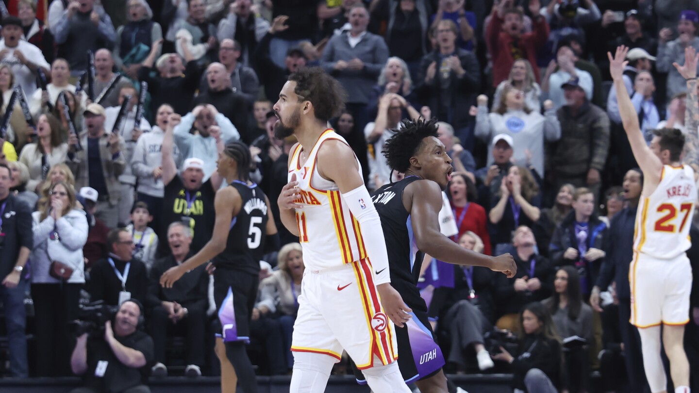 Trae Young's game-winning heave at the buzzer caps a series of huge plays in Hawks' win over Jazz