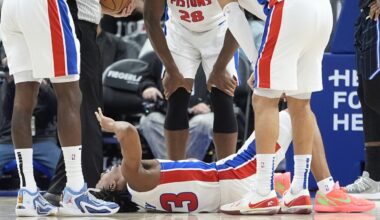 Pistons guard Jaden Ivey sustains leg injury in victory over the Magic