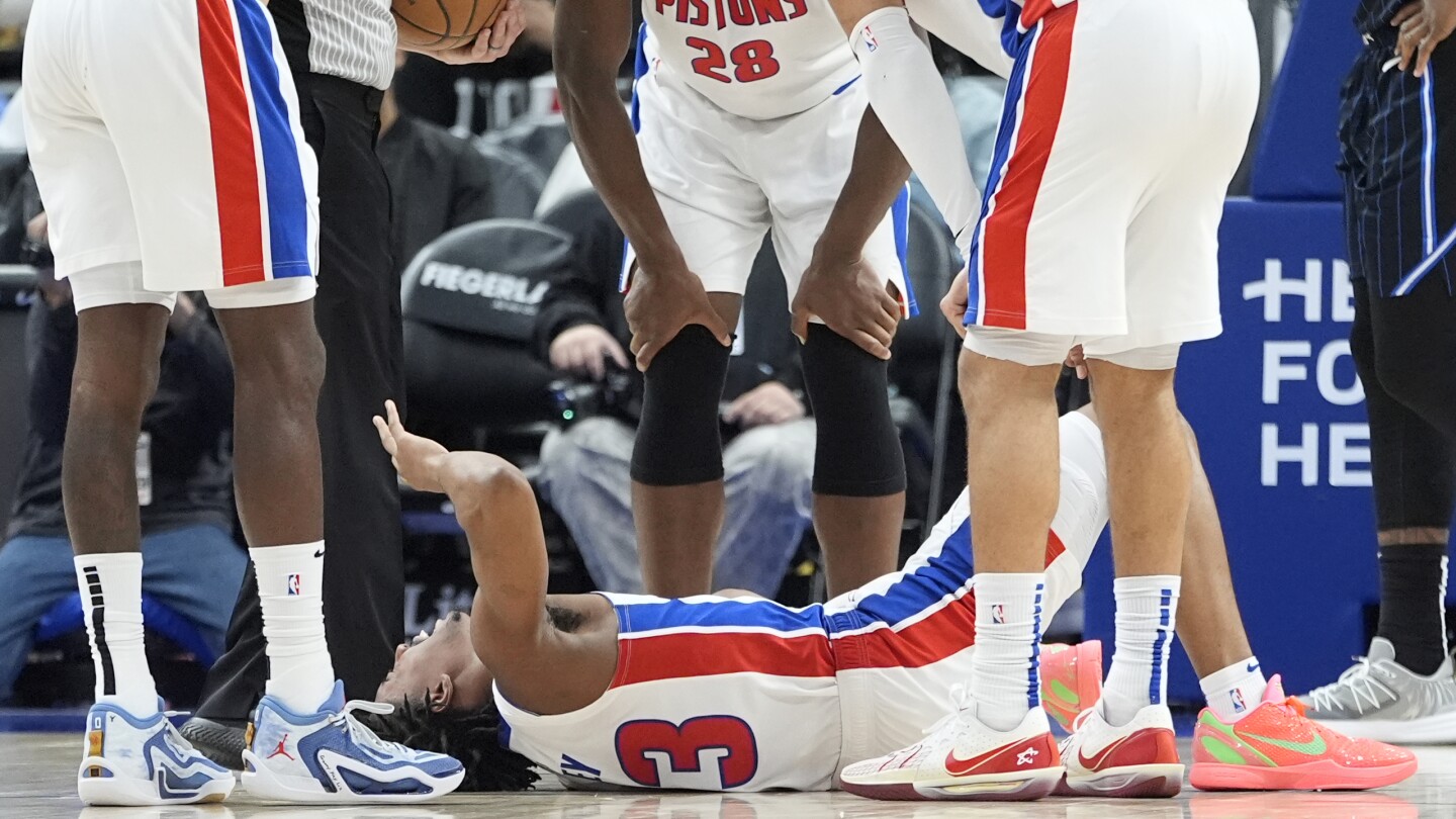 Pistons guard Jaden Ivey sustains leg injury in victory over the Magic