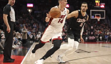 Herro leads Heat with 32 points in a 119-98 win at Portland