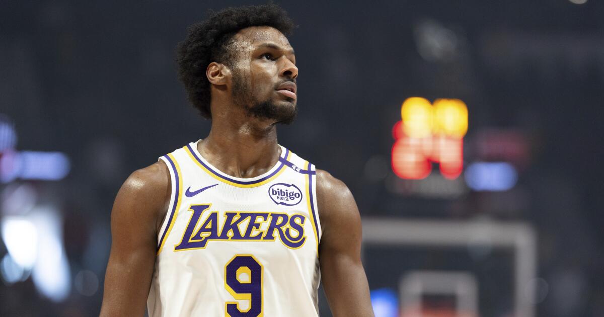 Bronny James plays coy about LeBron's future with Lakers