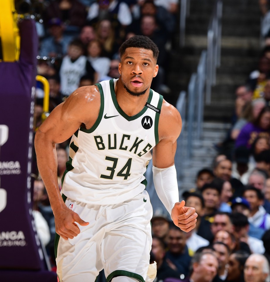 Giannis Antetokounmpo #34 of the Milwaukee Bucks.