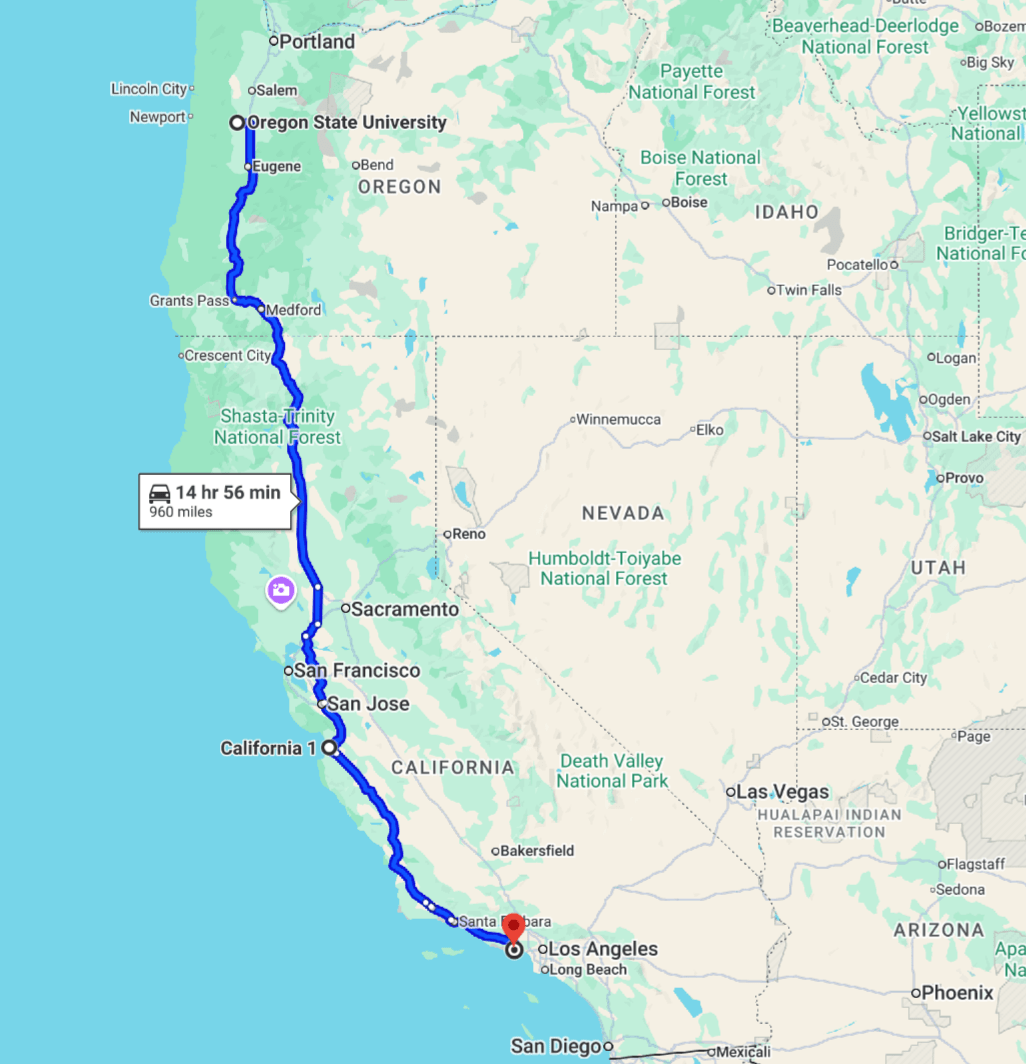 Vermont Basketball Road Trip Pacific Coast Highway