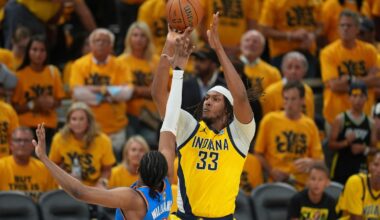 Myles Turner gets introduced by the Bucks, says he wants to keep contending for titles