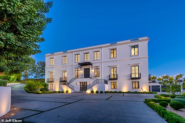 The impressive property is set on 3.5 acres of land in a gated Bel Air Crest community