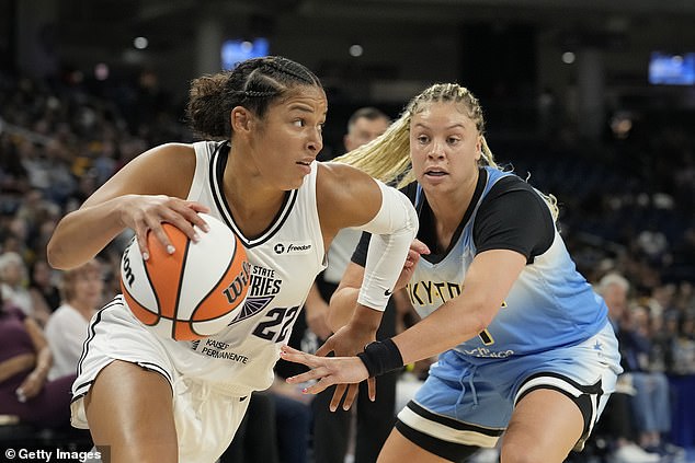 The incident occurred during the Chicago Sky's game against the Golden State Valkyries