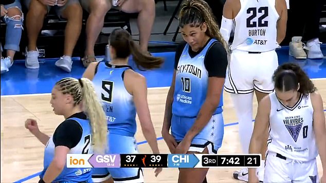 Sky star Kamilla Cardoso saw the funny side as she joked about the incident with teammates