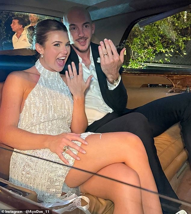 Holmgren was celebrating the wedding of teammate Alex Caruso and wife Haleigh Boucher