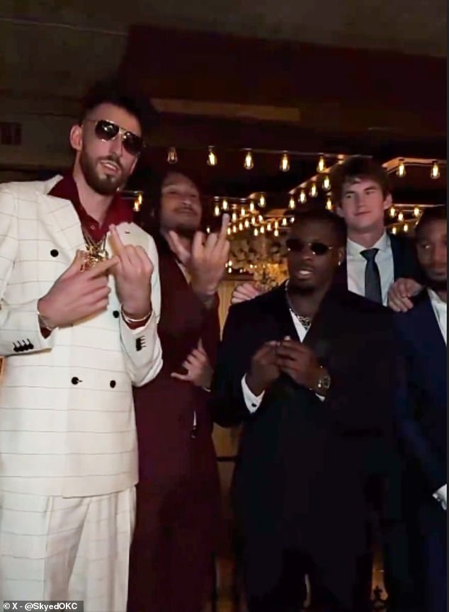 Fans began roasting Chet Holmgren for his outrageous white suit he wore to a wedding