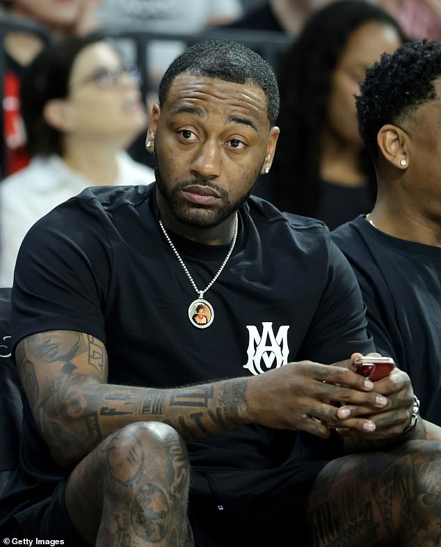 John Wall attends a 2024 game between the New York Liberty and the Las Vegas Aces