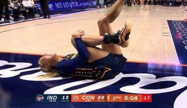 The injury took place in the second quarter of Indiana’s overtime win, when Cunningham dropped to the court while clutching her right knee