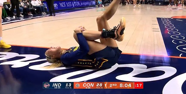 The injury took place in the second quarter of Indiana’s overtime win, when Cunningham dropped to the court while clutching her right knee