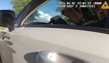 Edey tried to explain he was only driving fast to pass her, but the cop wasn't buying that