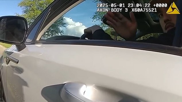 Edey tried to explain he was only driving fast to pass her, but the cop wasn't buying that