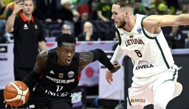 Germany's Dennis Schroder was the target of racist abuse during his team's EuroBasket game