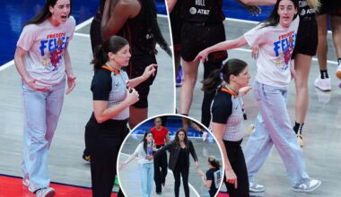 Caitlin Clark gets chippy with referee after Fever's loss to Wings