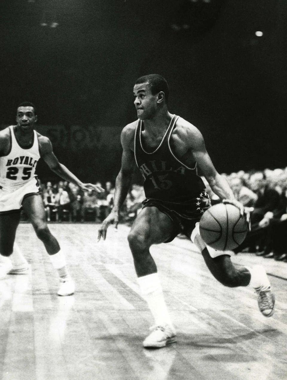 Unknown date; Cincinnati, OH, USA: FILE PHOTO; Philadelphia 76ers guard Hal Greer (15) in action against the Cincinnati Royals. Greer was the first player to have his number retired by the 76ers. Mandatory Credit: Malcolm Emmons- USA TODAY Sports