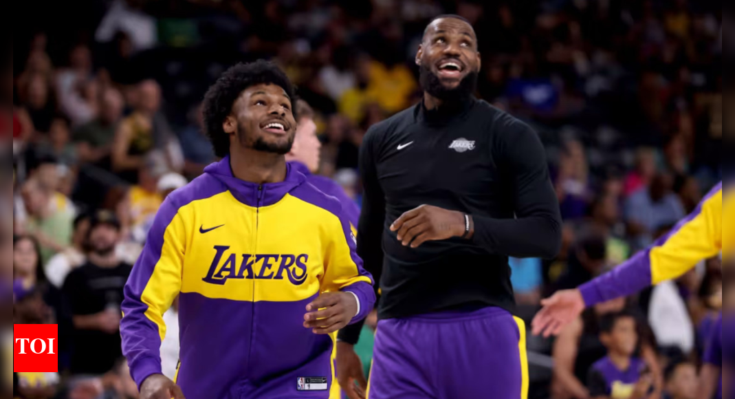 NBA Legend LeBron James share a heartfelt moment with his son Bronny James during their off-season Golf trip | NBA News