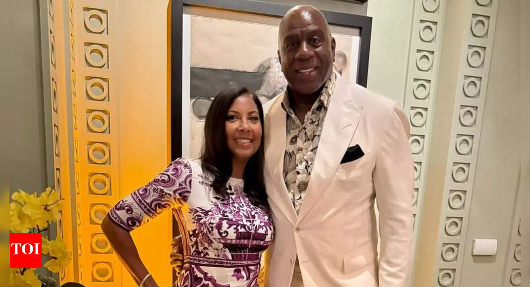 Magic Johnson’s wife Cookie Johnson celebrates the Los Angeles Lakers legend’s 66th birthday at world famous chef’s restaurant | NBA News