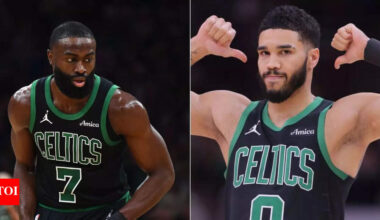 “That’s insane” – Jayson Tatum’s striking hairstyle transformation catches Jaylen Brown off guard | NBA News