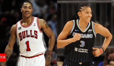 Candace Parker receives a warm message from NBA legend Derrick Rose at jersey retirement ceremony | NBA News