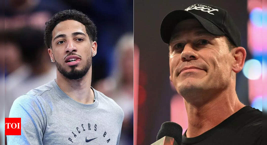 Indiana Pacers guard Tyrese Haliburton almost made WWE SummerSlam cameo carrying NBA trophy during John Cena entrance | NBA News