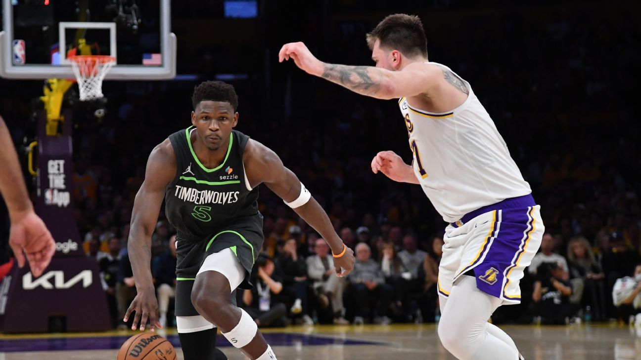 Timberwolves beat Lakers by 22 in Game 1 of playoff series