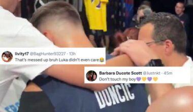 Social Media Detectives Spot Luka Doncic’s Bodyguard’s Hilarious Reaction Whenever Fans Try To Hug Him For Photos (VIDEO)