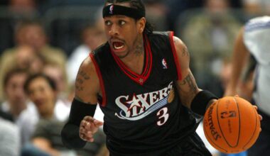 Sixers “Classic Edition” Iverson-era court design leaked