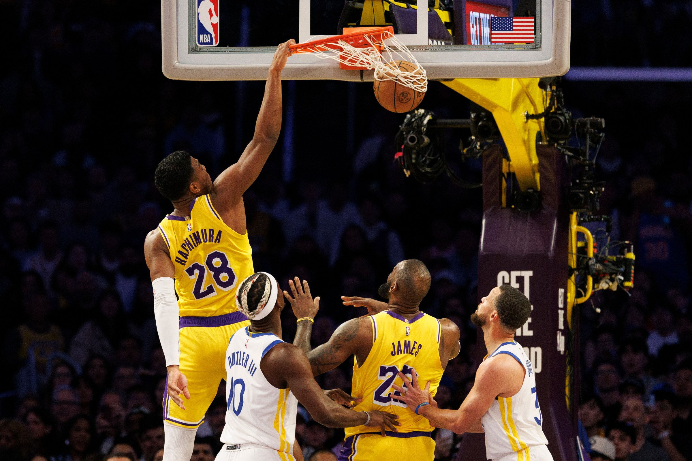 Lakers vs Warriors in Los Angeles, CA