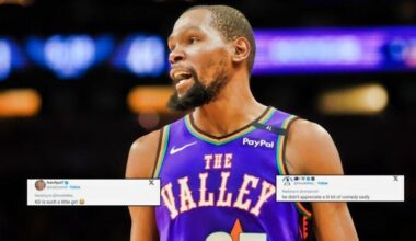 Kevin Durant Under Fire For Unnecessary Gesture Toward Fan Ahead Of Thunder’s Championship Banner Ceremony