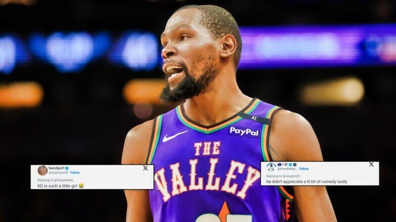 Kevin Durant Under Fire For Unnecessary Gesture Toward Fan Ahead Of Thunder’s Championship Banner Ceremony