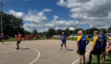 Sun Prairie officials face kids in community basketball game