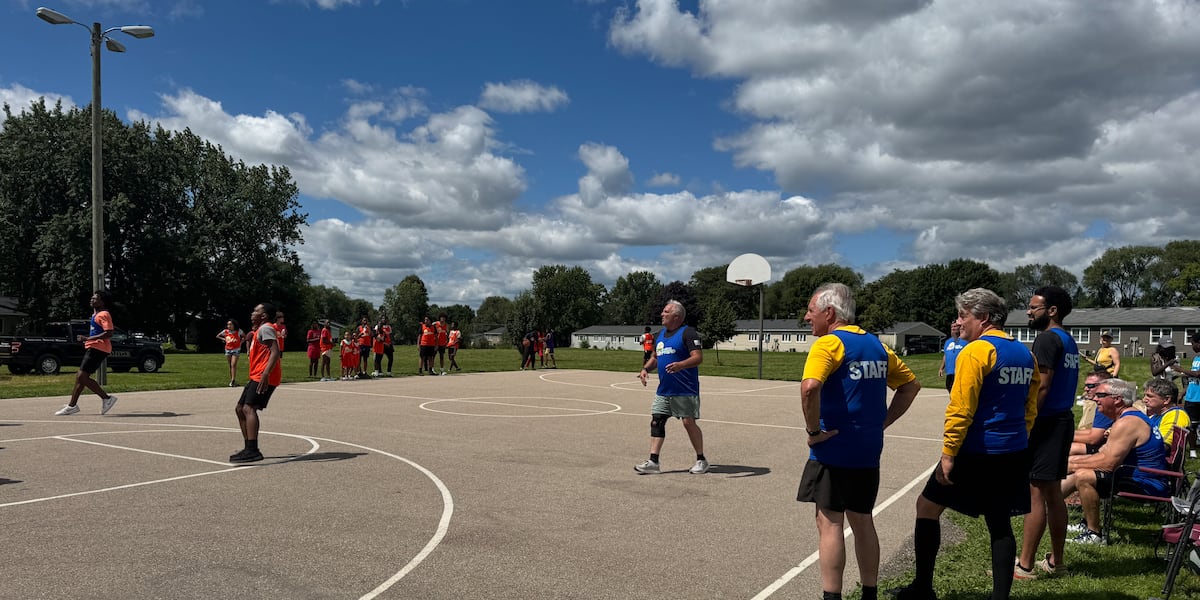 Sun Prairie officials face kids in community basketball game